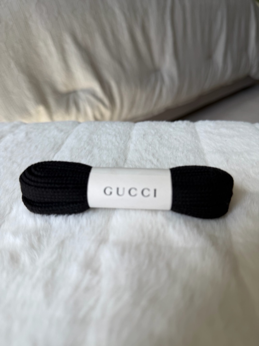 Gucci New Ace GG perforate black/grey leather 8.5 Euro sneakers trainers - Picture 14 of 16
